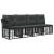 Set de canapele de exterior 7 pcs Negru și Gri închis Poliester GartenMobel Dekor