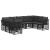 Set de canapele de exterior 9 pcs Negru și Gri închis Poliester GartenMobel Dekor
