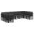 Set de canapele de exterior cu pernă 10 pcs Negru și Gri închis GartenMobel Dekor
