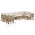 Set de canapele de exterior cu pernă 10 pcs Alb Natural și Crem GartenMobel Dekor