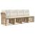 Set de canapele de exterior cu pernă 10 pcs Alb Natural și Crem GartenMobel Dekor