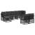 Set de canapele de exterior 9 pcs Negru și Gri închis Poliester GartenMobel Dekor