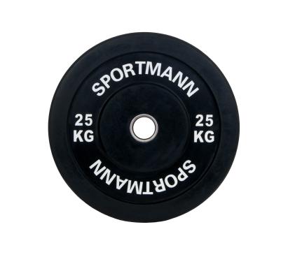 Disc bumper SPORTMANN 25 kg pentru bara olimpica 51 mm