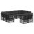 Set de canapele de exterior cu pernă 11 pcs Negru și Gri închis GartenMobel Dekor