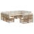 Set de canapele de exterior cu pernă 11 pcs Alb Natural și Crem GartenMobel Dekor