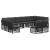 Set de canapele de exterior 6 pcs Negru și Gri închis Poliester GartenMobel Dekor