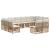 Set de canapele de exterior 6 pcs Alb Natural și Crem Poliester GartenMobel Dekor
