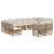Set de canapele de exterior cu pernă 12 pcs Alb Natural și Crem GartenMobel Dekor