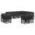 Set de canapele de exterior cu pernă 12 pcs Negru și Gri închis GartenMobel Dekor