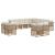 Set de canapele de exterior cu pernă 13 pcs Alb Natural și Crem GartenMobel Dekor