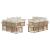 Set de canapele de exterior cu pernă 12 pcs Alb Natural și Crem GartenMobel Dekor