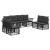 Set de canapele de exterior 8 pcs Negru și Gri închis Poliester GartenMobel Dekor