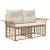 Set de canapele de exterior 8 pcs Alb Natural și Crem Poliester GartenMobel Dekor