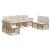 Set de canapele de exterior 8 pcs Alb Natural și Crem Poliester GartenMobel Dekor