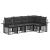 Set de canapele de exterior 5 pcs Negru și Gri închis Poliester GartenMobel Dekor