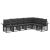 Set de canapele de exterior 7 pcs Negru și Gri închis Poliester GartenMobel Dekor