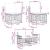 Set de canapele de exterior 9 pcs Alb Natural și Crem Poliester GartenMobel Dekor