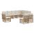 Set de canapele de exterior cu pernă 10 pcs Alb Natural și Crem GartenMobel Dekor