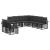 Set de canapele de exterior 9 pcs Negru și Gri închis Poliester GartenMobel Dekor