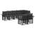 Set de canapele de exterior 8 pcs Negru și Gri închis Poliester GartenMobel Dekor