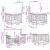 Set de canapele de exterior 6 pcs Negru și Gri închis Poliester GartenMobel Dekor