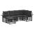 Set de canapele de exterior 6 pcs Negru și Gri închis Poliester GartenMobel Dekor