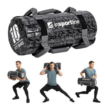 Sac de antrenament inSPORTline Fitbag Camu 10 kg cu 7 mânere