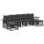 Set de canapele de exterior 7 pcs Negru și Gri închis Poliester GartenMobel Dekor
