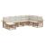 Set de canapele de exterior 8 pcs Alb Natural și Crem Poliester GartenMobel Dekor