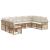 Set de canapele de exterior 9 pcs Alb Natural și Crem Poliester GartenMobel Dekor