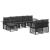 Set de canapele de exterior 9 pcs Negru și Gri închis Poliester GartenMobel Dekor