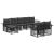 Set de canapele de exterior 9 pcs Negru și Gri închis Poliester GartenMobel Dekor