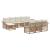 Set de canapele de exterior cu pernă 10 pcs Alb Natural și Crem GartenMobel Dekor