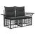 Set de canapele de exterior cu pernă 11 pcs Negru și Gri închis GartenMobel Dekor