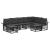 Set de canapele de exterior 9 pcs Negru și Gri închis Poliester GartenMobel Dekor