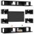 Set comodă TV 8 pcs 100 x 30 x 30 cm Stejar Negru GartenMobel Dekor