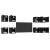 Dulap TV montat pe perete 8 pcs Stejar Negru 30,5 x 30 x 30 cm GartenMobel Dekor