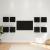 Dulap TV montat pe perete 8 pcs Stejar Negru 30,5 x 30 x 30 cm GartenMobel Dekor