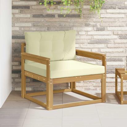 Canapea Medie pentru Exterior Poliester Alb GartenMobel Dekor