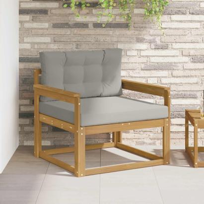 Canapea Medie pentru Exterior Poliester Alb GartenMobel Dekor