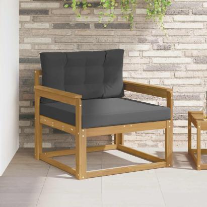 Canapea Medie pentru Exterior Poliester Alb GartenMobel Dekor
