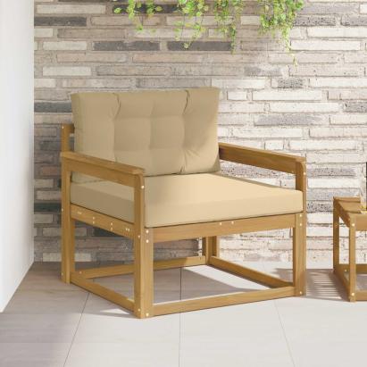 Canapea Medie pentru Exterior Poliester Alb GartenMobel Dekor
