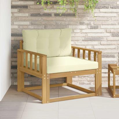 Canapea Medie pentru Exterior Poliester Alb GartenMobel Dekor