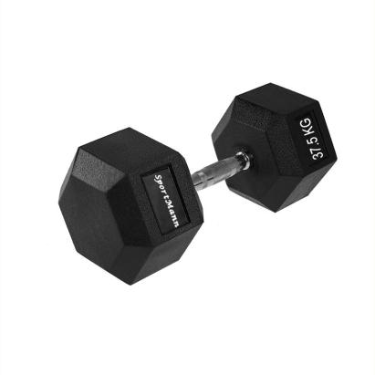 Gantera hexagonala cauciucata 37.5 kg Sportmann pentru fitness