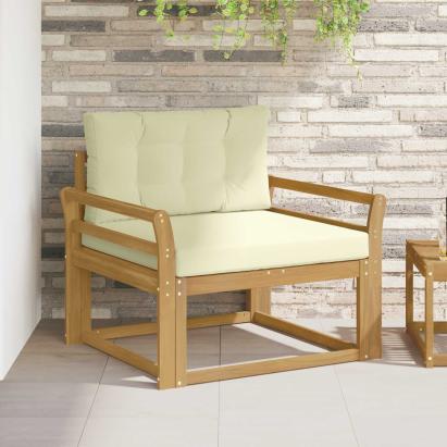 Canapea Medie pentru Exterior Poliester Alb GartenMobel Dekor