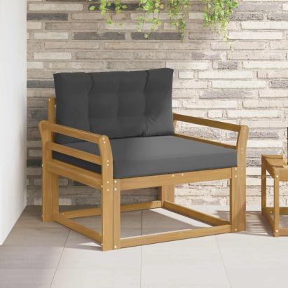 Canapea Medie pentru Exterior Poliester Alb GartenMobel Dekor