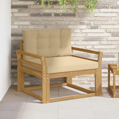 Canapea Medie pentru Exterior Poliester Alb GartenMobel Dekor