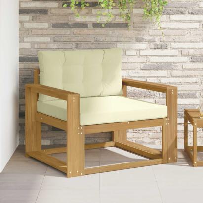 Canapea Medie pentru Exterior Poliester Alb GartenMobel Dekor