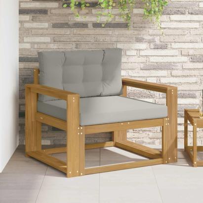 Canapea Medie pentru Exterior Poliester Alb GartenMobel Dekor