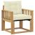 Canapea de exterior Lemn solid de Acacia și Textilene Alb GartenMobel Dekor